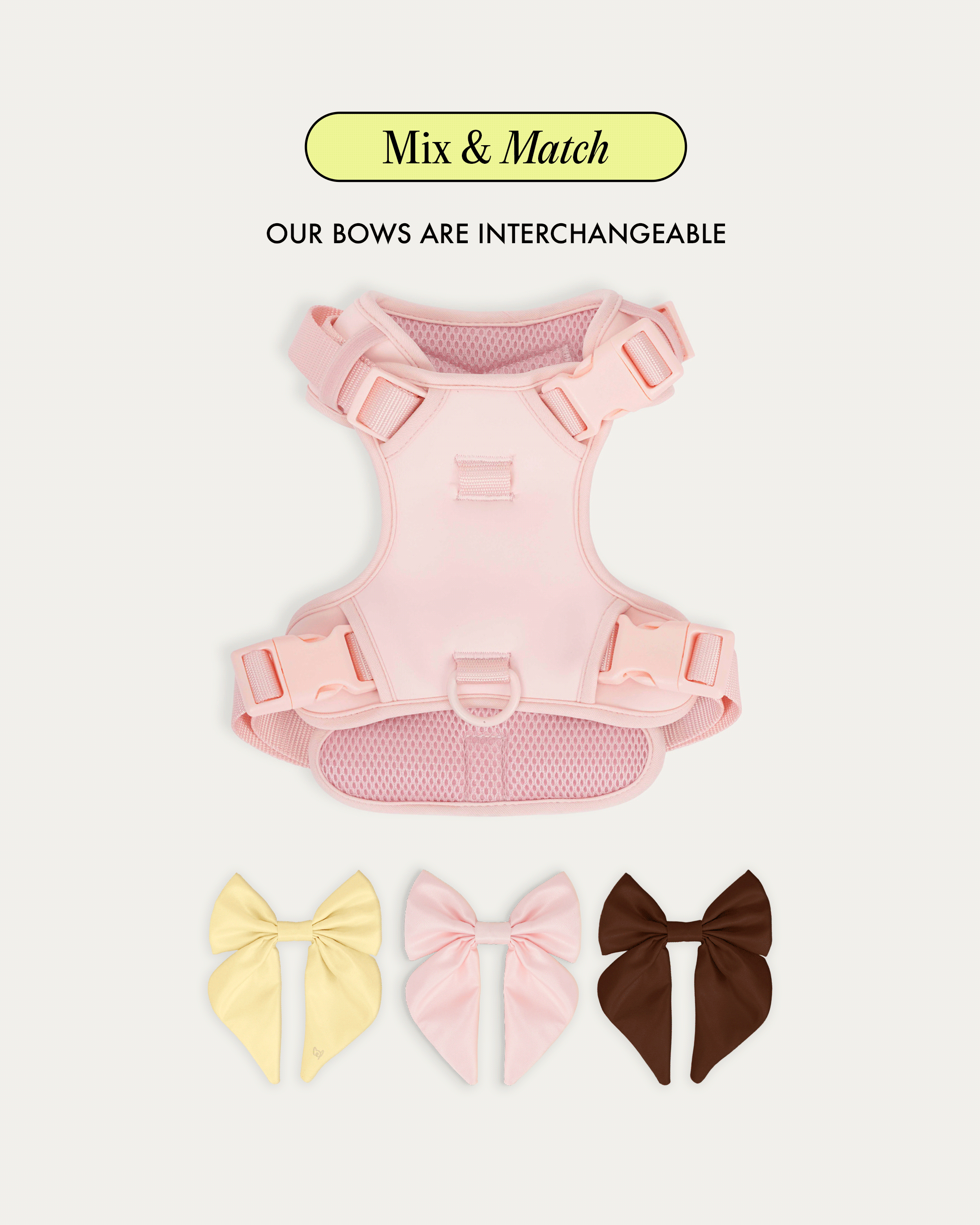 Satin Harness Bow - Blossom