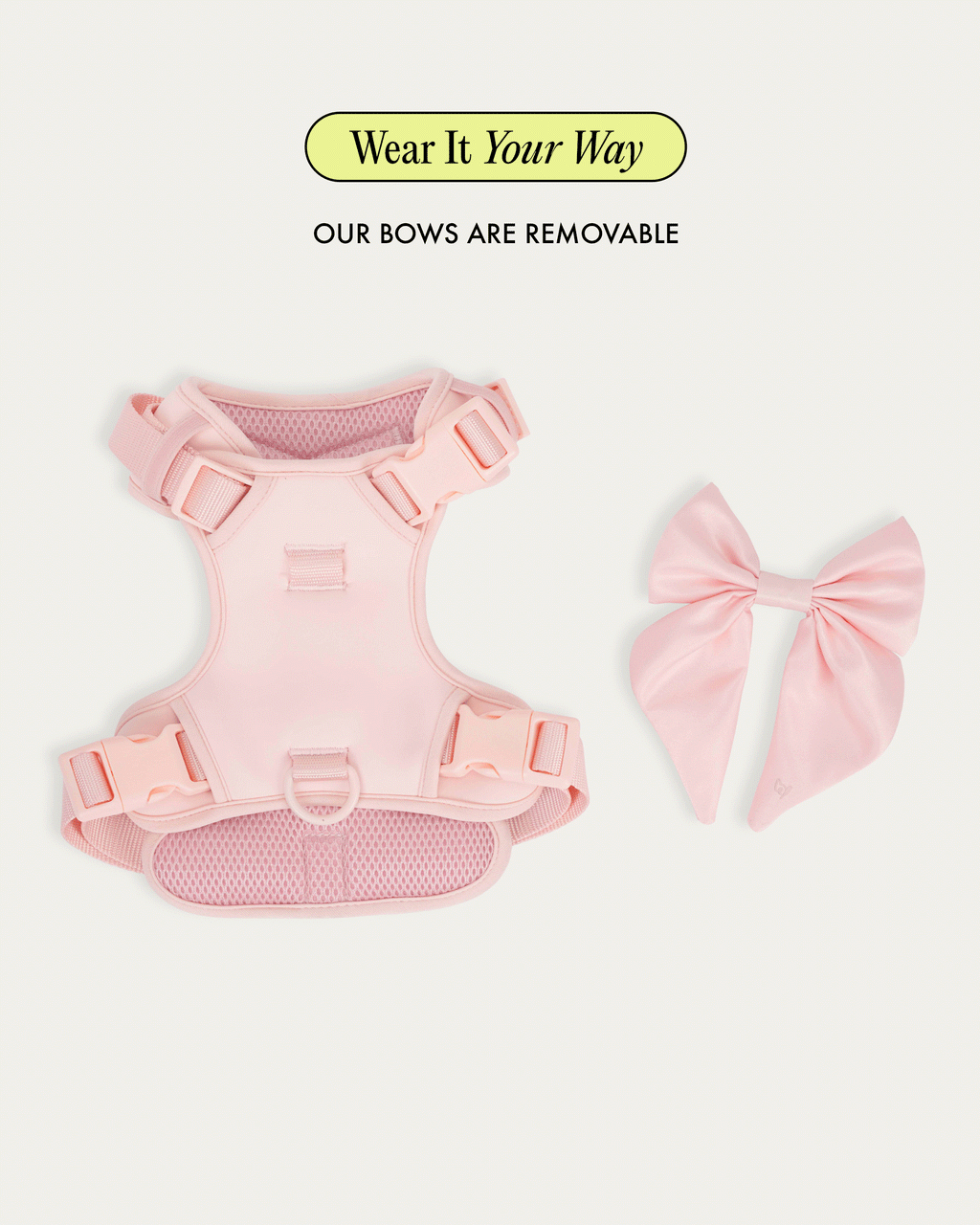 Satin Harness Bow - Blossom
