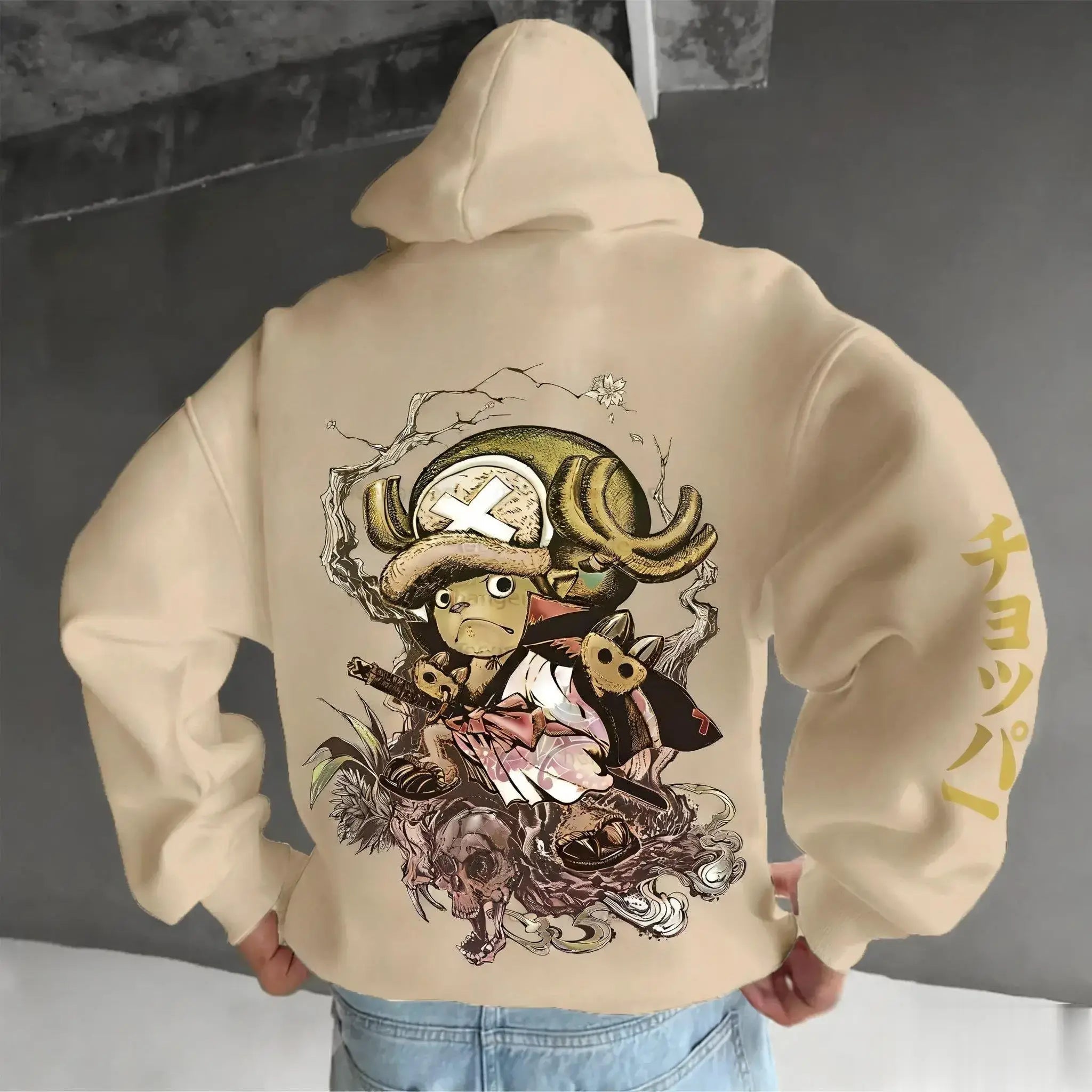 Chopper Oversized Anime Hoodie – One Piece Unisex Sweatshirt