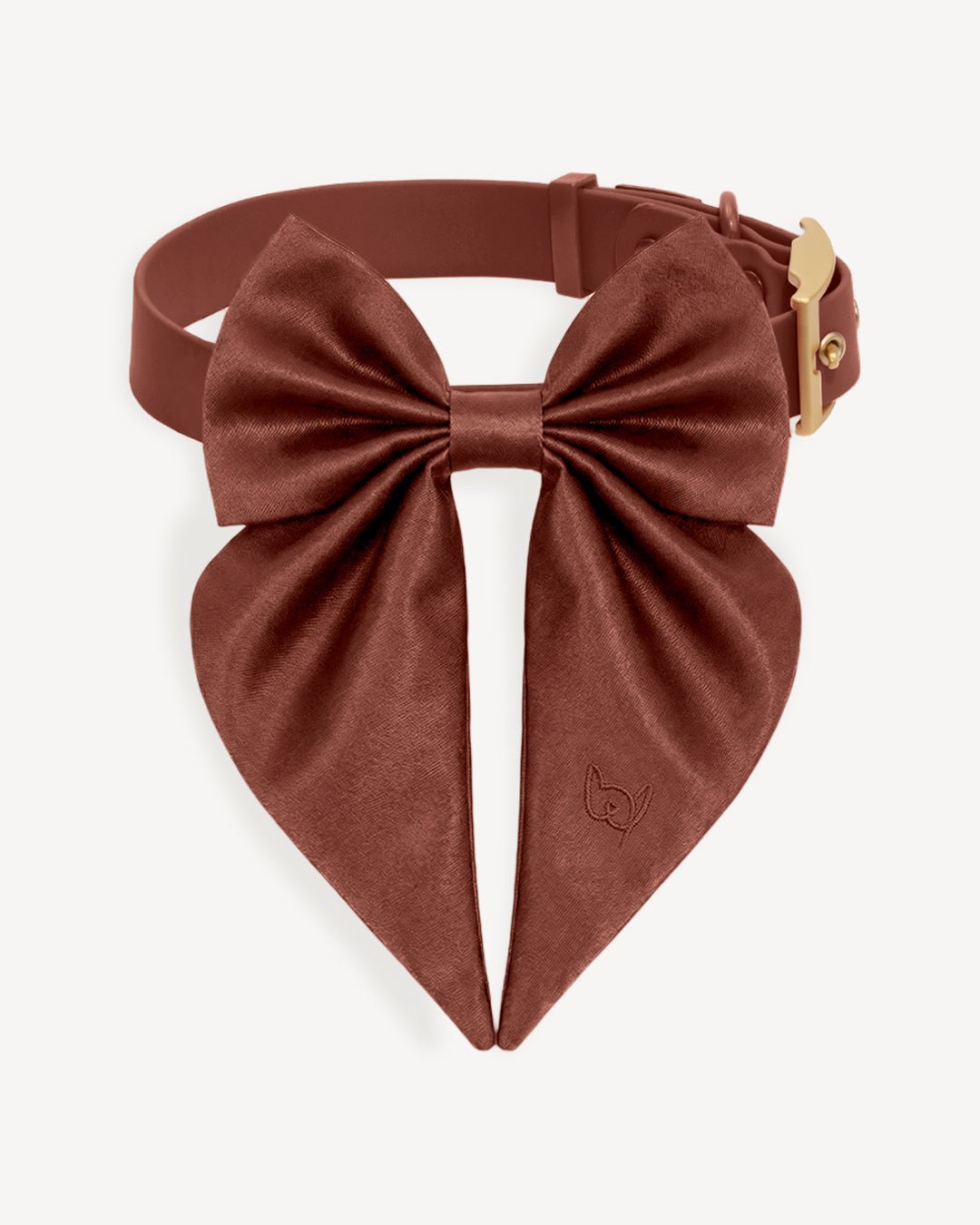 Satin Collar Bow 2.0 - Cocoa